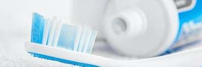 A toothbrush and toothpaste