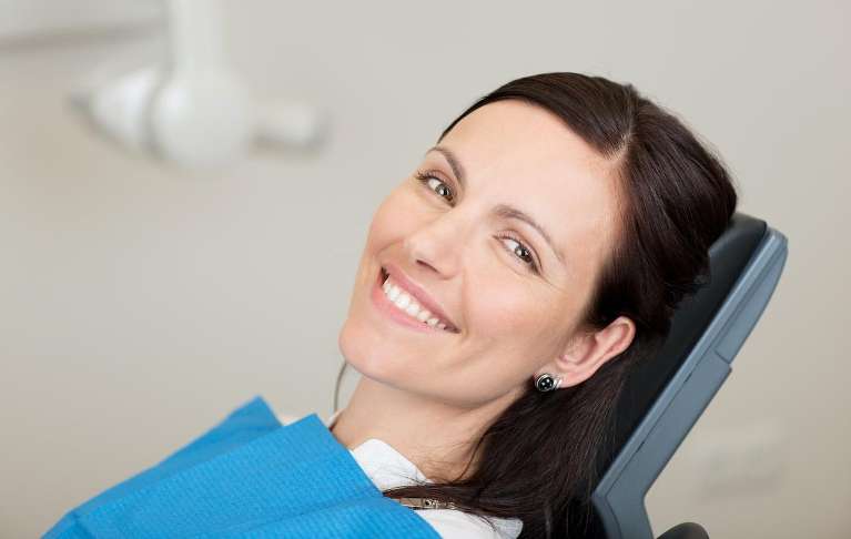 A smiling woman in the dentist's chair | dentist Elk Grove, CA