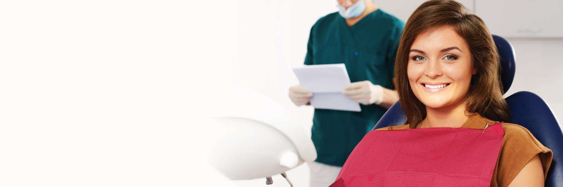 A woman getting a dental exam Elk Grove
